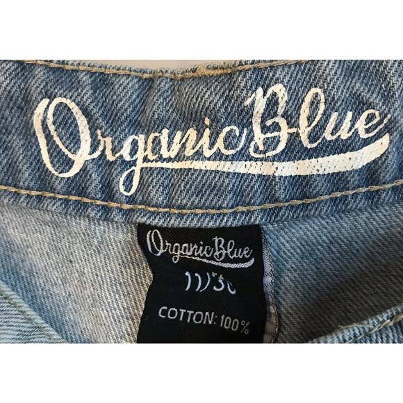 NEW Organic Blue Womens Jeans Size 11/30 90s Wide Leg Jean Mindful Collection - Picture 5 of 8